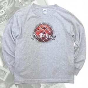 Gray y2k dfence basketball graphic